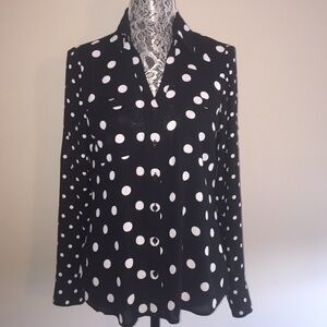 EXPRESS Portofino Polka Dot Blouse